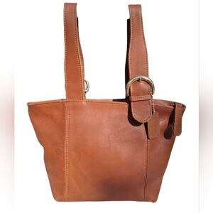 Coach Vintage Waverly Light Brown Leather Gold Hardware Tote Bag
